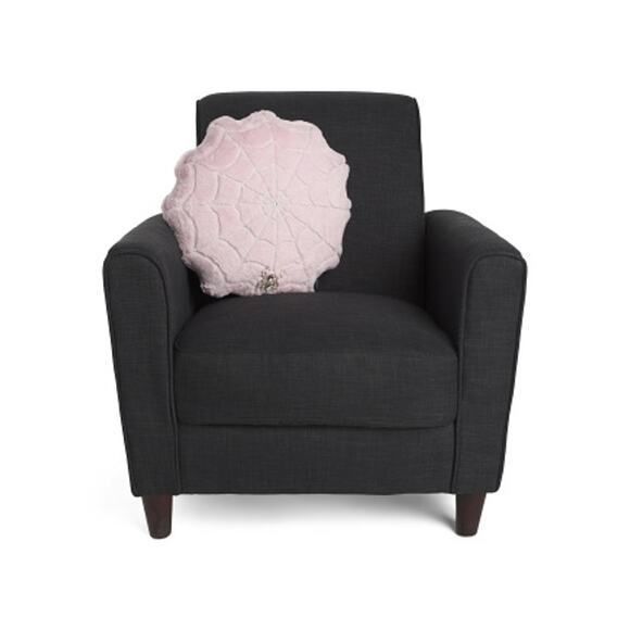 CYNTHIA ROWLEY Halloween Lilac Beaded W Broach Shaped Spider Web Pillow CHIC New - Picture 4 of 11